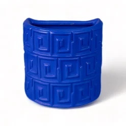 Terracotta Wall Vase Greche Blue