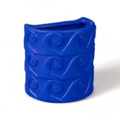 Terracotta Wall Vase Onde Blue