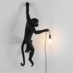 The Monkey Lamp Black Hanging Version Left