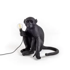 The Monkey Lamp Black Sitting Version