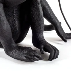 The Monkey Lamp Black Sitting Version