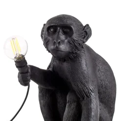 The Monkey Lamp Black Sitting Version