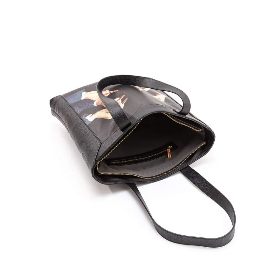 Travel Kit Tote Bag Black Lipstick